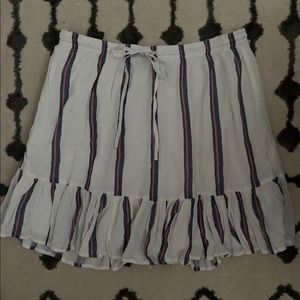 Gap Striped Ruffle Skirt